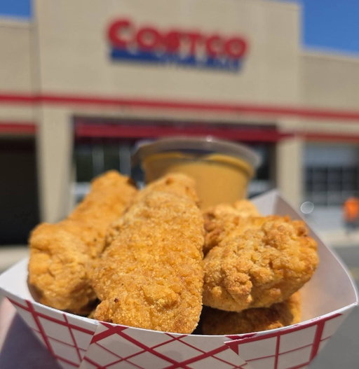 Costco is testing new GINORMOUS Chicken Strips  in their food court with 5 strips and sauce for $6.99! 😲

Currently they're only in about six locations around Chicago - would you grab these while on a Costco run? 