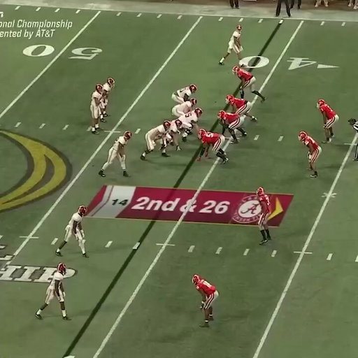 What’s a college football play that left you speechless when you first saw it? 

Still get chills every time from Tua’s 2nd &amp; 26 heave to win the 2018 national title 🤯 
