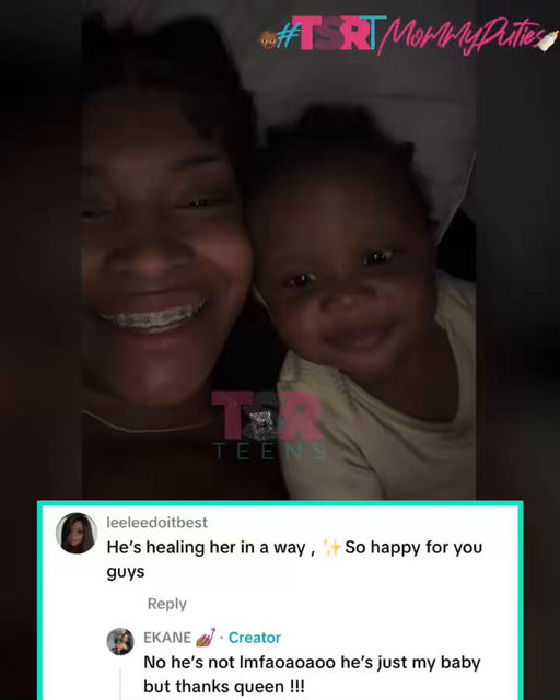 Waittt! Ekane responds to a commenter after sharing a cute moment with her baby boy 🩵😩 (✍🏽: #TSRStaffKH) 