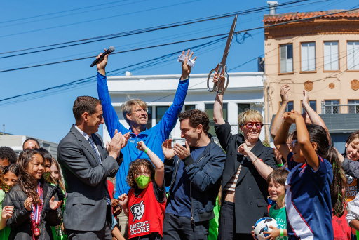 Airbnb is investing $1.2M to build and refurbish soccer pitches across California ahead of the FIFA World Cup 2026™.

Starting at Harvey Milk Civil Rights Academy in San Francisco with Mayor @DanielLurie, Megan Rapinoe, and @AmericaSCORESBA – together we’re building a permanent home for the next generation of players.