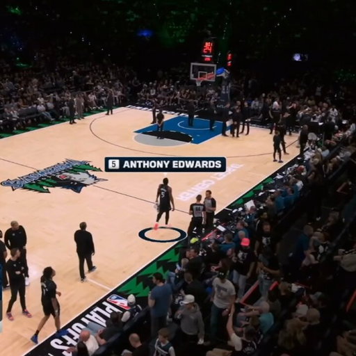 Anthony Edwards went to the Spurs' bench to congratulate them on winning the series with 8 minutes to go.

