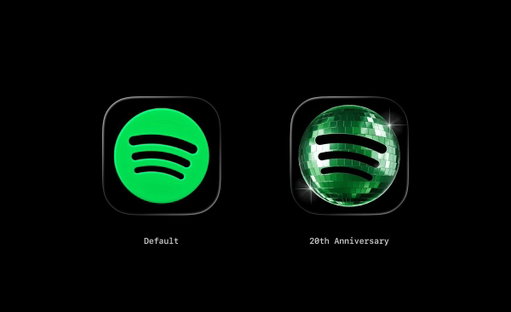 This is one of those design / marketing moments where I just scratch my head.

There are huge readability &amp; brand issues.
- Different color green
- The green is too dark against the black
- disco ball texture looks pixelated
   on a tiny phone screen

A kinda dumb mistake. 