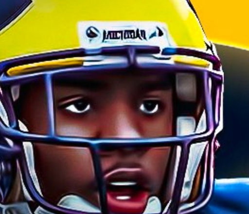 Look at Michigan and look at Riddell

Some type of Ai was used 