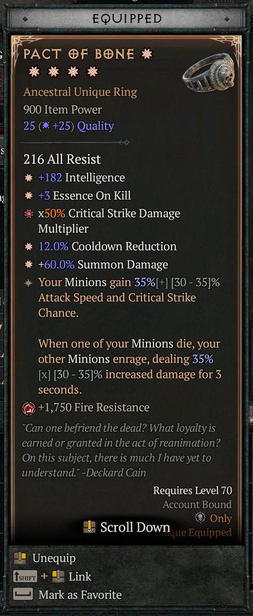 Kinda nuts tbh. 

Just after I recorded some gameplay for a summon necro build - this sucker drops. Wild. 