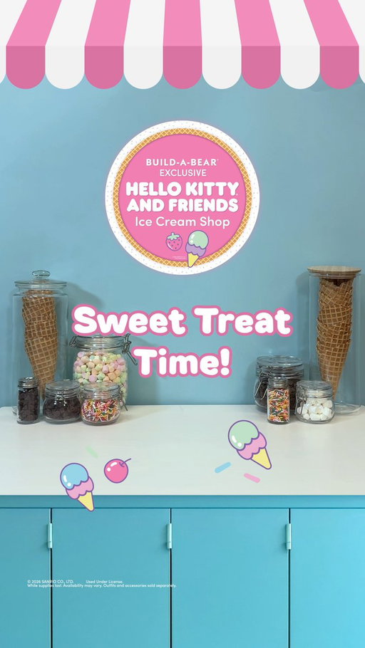 Here’s the scoop: our @hellokitty and Friends Ice Cream Shop is here! Make sweet memories this summer with exclusive ice cream editions of some of your favorite @sanrio characters 🍦🍨🧇​

#TheStuffYouLove​ #HelloKittyandFriends 