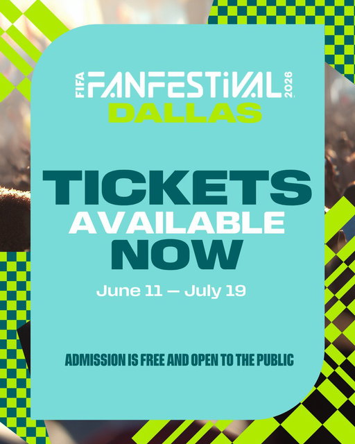 FIFA Fan Festival Dallas™ tickets are officially available. 

From live match broadcasts to nonstop energy, culture, and fan activations, fans can enjoy both free and premium experiences designed for everyone.

Register now for tickets at https://t.co/Z5f7xsUuWD 