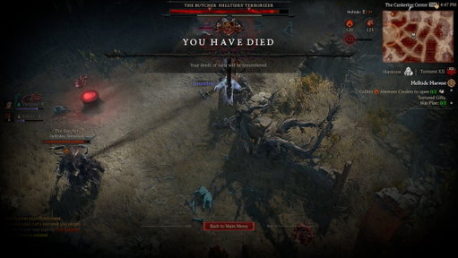 Welp, I took off Endurant Faith Charm for Red Blessing to scale Overpower (It was big DPS increase) and hit the tides off-stream to get a head start on the Necro. "Meat Brothers" hits real hard, so be prepared.  

RIPBOZO - DustWithLegs #2 Hardcore Character is toast. 

#diablo4 
