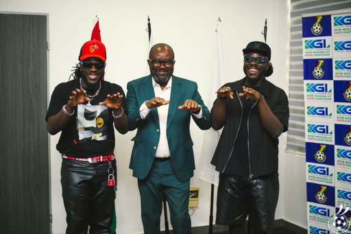 🎶 Celebrated Ghanaian music music duo DopeNation paid a courtesy visit to the President of the Ghana Football Association, Kurt Edwin Simeon-Okraku, to discuss potential collaboration ahead of the 2026 FIFA World Cup. 🇬🇭⚽️

The engagement explored opportunities to merge football and entertainment in rallying national support for the @GhanaBlackstars on the global stage.

🔗 Read more: https://t.co/OBtePXizRS  

@kurtokraku | @GhDopeNation