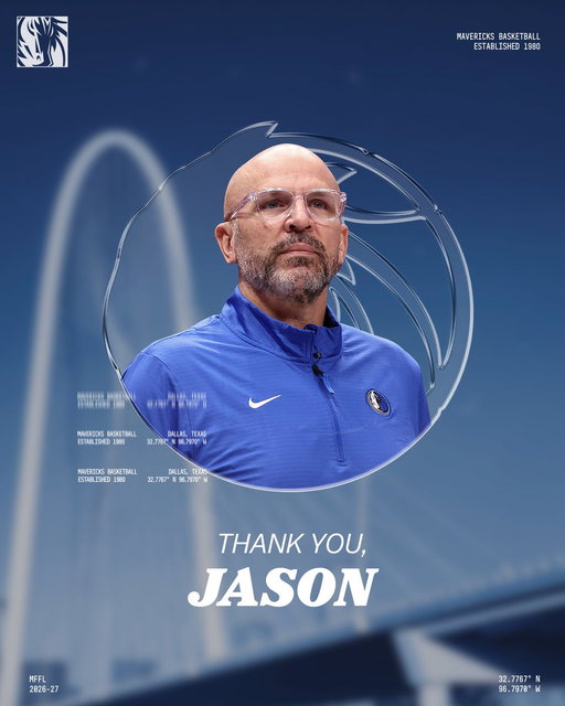 We have mutually agreed to part ways with head coach Jason Kidd.

A Mavericks champion, Hall of Famer and coach who helped lead this franchise back to the NBA Finals. Thank you, Jason. #MFFL 