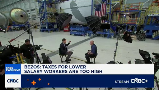 Jeff Bezos: "You could double the taxes I pay and it's not going to help that teacher in Queens, I promise you." 