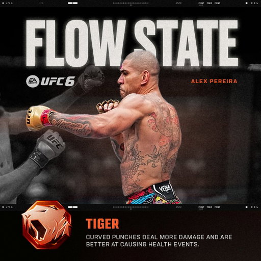 In #UFC6, every fighter is defined by their unique skills. The new Flow State mechanic rewards players for leaning into those strengths that match their fighter’s real-world style, and turning momentum into game-changing moments.

Learn more about Flow States 📝  https://t.co/zjO1wxwisn