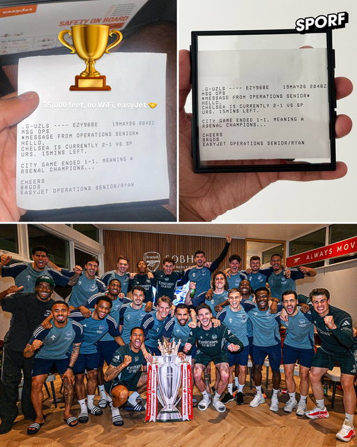 An Arsenal fan was stuck on a flight with no WiFi while the title race was going on! ✈️

Knowing how desperate he was for updates, the crew arranged for an ACARS message to be sent directly from operations with the scoreline. 😅

Imagine discovering your club has won the league through a tiny cockpit printout that looks like NASA sent it. 🗣️

Even better… he ended up framing it! 🔴