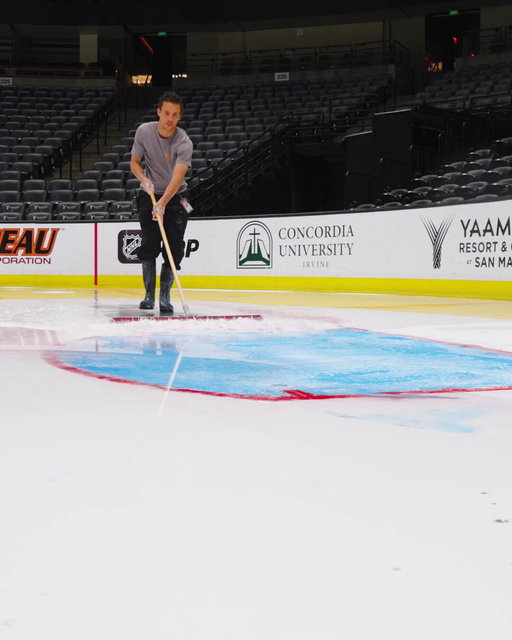 It's not goodbye. 
It's see you later. 

The ice has been removed from @HondaCenter. 