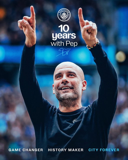 Pep Guardiola to step down after incredible decade as City Manager 🩵

🔗 https://t.co/u84AZYY23t 