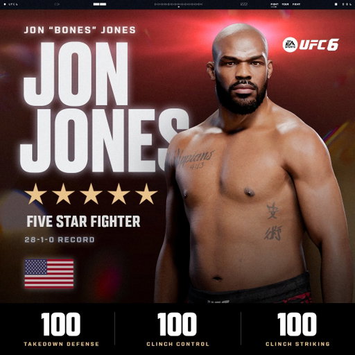 (1/5)

🚨 #UFC6 5⭐ FIGHTER REVEAL THREAD 🧵

Jon “Bones” Jones
Alex “Poatan” Pereira

Two elite champions. Both 5⭐ in UFC 6

Check out the UFC 6 Ratings Hub ➡️ 
https://t.co/up0zUjORKf 