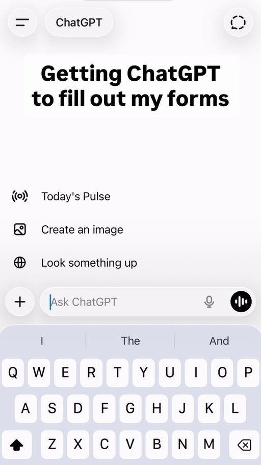 Paperwork is better when you can just talk through it.

With Images in ChatGPT and voice mode, you can upload a form, say what to fill in, and get back a completed version. 