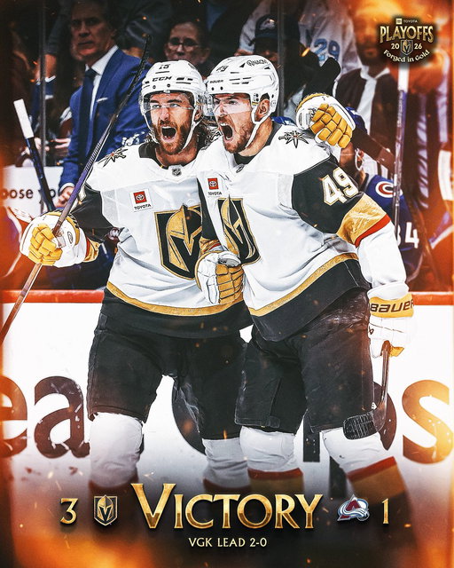 THE VEGAS GOLDEN KNIGHTS HAVE A 2-0 SERIES LEAD IN THE WESTERN CONFERENCE FINAL!!!!! 