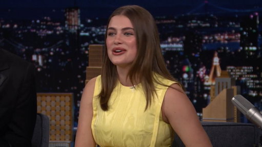 Ella Bright &amp; Belmont Cameli explain the terms “puck bunny” and “drink drink” from @offcampusonpv 😂 #FallonTonight 