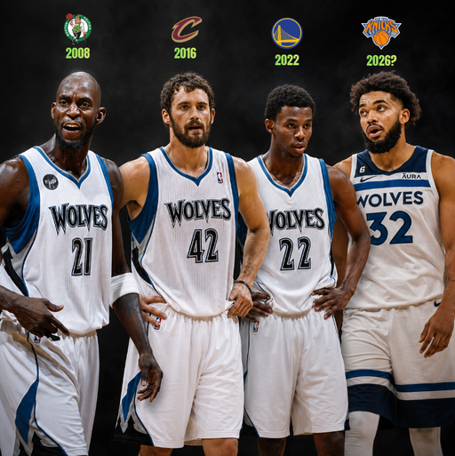 KG leaves Minnesota: Ring.
K-Love leaves Minnesota: Ring.
Wiggins leaves Minnesota: Ring.
KAT leaves Minnesota...🤔 