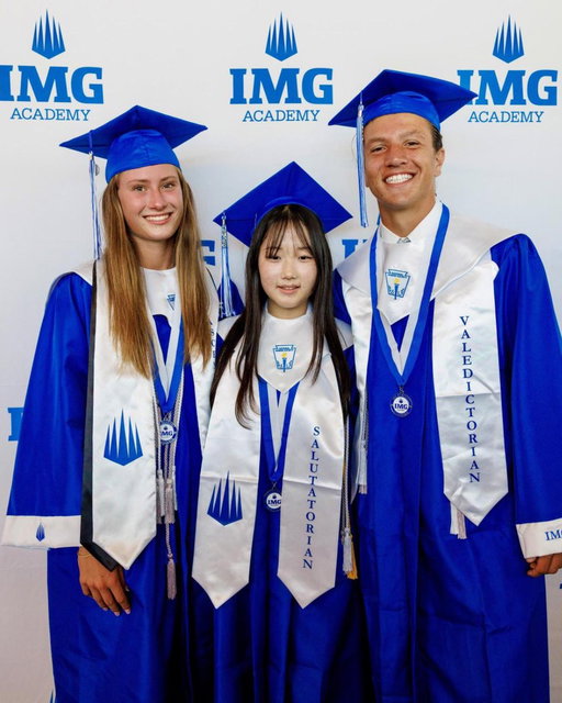Excellence recognized at the highest level. 🎓✨

Valedictorian — Christopher Yanney Jr.
Salutatorian — Terumi Sugimoto
Ascender Spirit Award Recipient — Thea Sommer

Congratulations to these outstanding leaders of the IMG Academy Class of 2026.  👏 