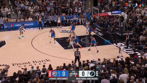 Wemby from DEEP 🎯

OKC/SAS Game 4 is LIVE on NBC &amp; Peacock! 