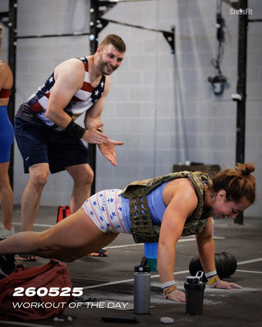 Workout of the Day
Monday 260525

Murph

For time:
1-mile run
100 pull-ups
200 push-ups
300 air squats
1-mile run 

Partition the pull-ups, push-ups, and air squats as desired. If you’ve got a 14/20-lb vest or body armor, wear it.

Compare to 250526.

Post time to comments.

📍CrossFit Grandview in Columbus, Ohio

#CrossFit #WorkoutoftheDay