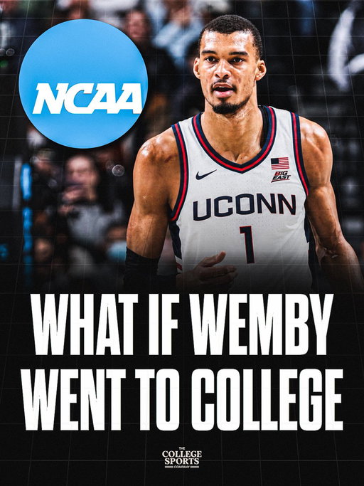 Imagine Victor Wembanyama in CBB 👀

What if one of the greatest talents we’ve ever seen played college basketball… would he be the GOAT? 🤔

Peep the Quote Tweets to see Wemby in some notable college jerseys 🔥 