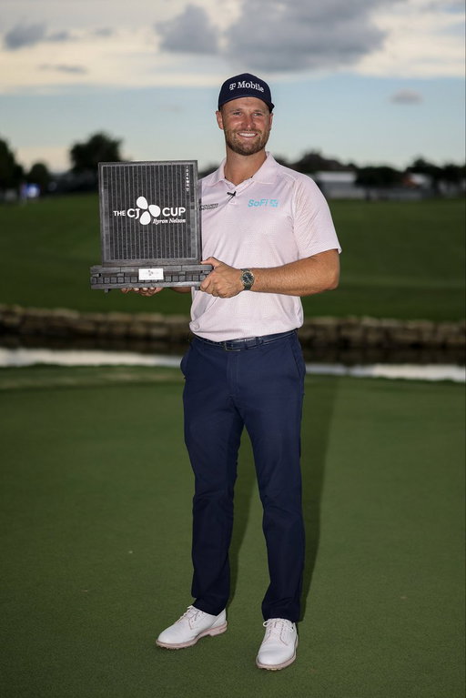 Special week in Dallas and one I’ll remember for a long time. Thank you to the fans for showing up all week, the volunteers who work so hard behind the scenes, the Salesmanship Club of Dallas for continuing to make @thecjcupbyronnelson such an important part of the PGA Tour, I am honored to be your champion.

Thank you to all of my sponsors and partners for the constant belief and support. Last year brought a lot of adversity and some difficult moments, but it also reminded me why I love competing and how important it is to stay patient and keep trusting the process. 

Very grateful to share this win with the people who have been with me every step of the way. Excited for what’s ahead. #PLAYBIG

@municipal_co @TMobile @SoFi @Lexus @omegawatches @PowerDesignInc  @TheFamilie_
