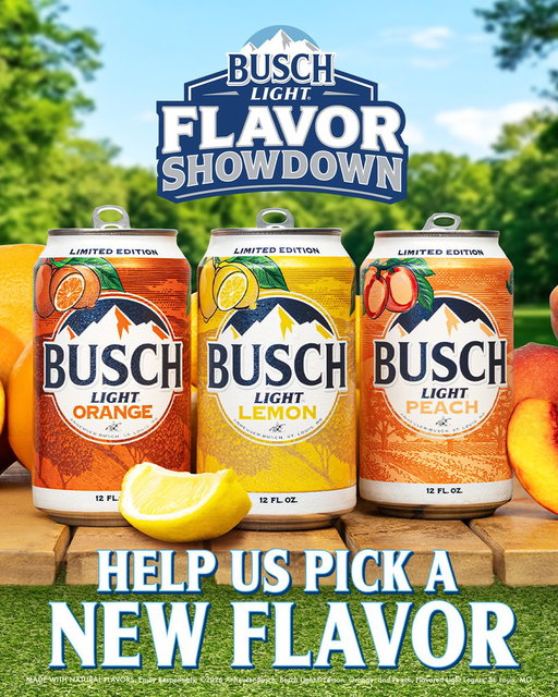 It’s a first for us! Welcome to the #BuschFlavorShowdown!

YOU get to help pick a new flavor! Drop a 🍑🍋 or 🍊in the comments to let us know which one you’d like to crack open! 