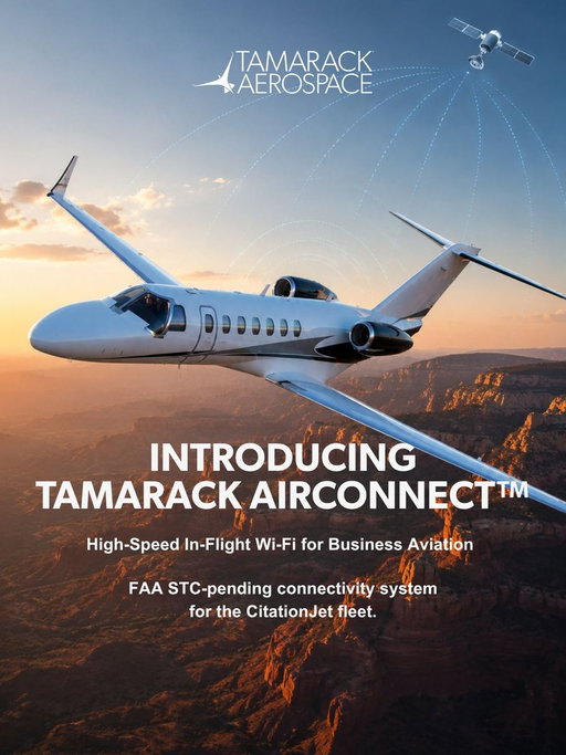 Tamarack is expanding what’s possible for the Citation fleet.

Introducing Tamarack AirConnect™

A certified, permanently installed satellite WiFi solution built specifically for Cessna Citation 525 aircraft.

✔ Always-on connectivity
✔ No portable setups or windshield mounts
✔ Broadband-class performance at altitude

The first customer aircraft is already flying, and reservations are now open at https://t.co/BMlqFKDnOu

Your aircraft has more to give.