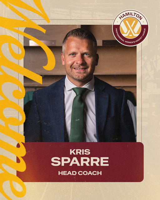 Bench boss incoming 👏

We are proud to welcome Kris Sparre as PWHL Hamilton’s first Head Coach! The Ontario native and 2026 PWHL Coach of the Year Finalist spent the 2025-26 season with the Boston Fleet, where he engineered the biggest year-over-year improvement in league history.

📰 https://bit.ly/4vyp2IX