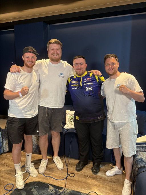 What a great day filming today 🎯 
@OfficialPDC @LukeTheNuke180 @lukeh180 