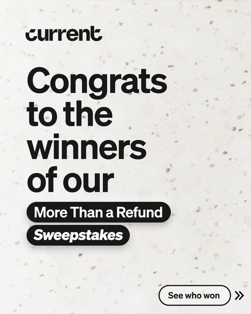 Congratulations to the winners of our More Than a Refund Sweepstakes. 🎉

Stay tuned for more giveaways coming soon! 