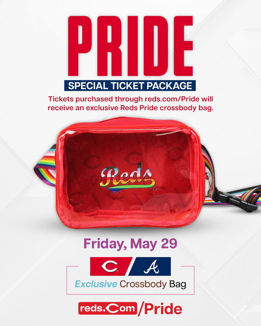 In partnership with Cincinnati Pride, this special ticket package includes an exclusive Reds Pride crossbody bag! ➡️ https://t.co/zut2s8nC2o 