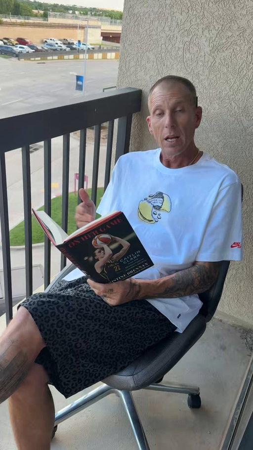 To those who thought J Will wanted a balcony for other reasons:

He just got back from Barnes &amp; Noble with a new book: The Story of Caitlin Clark

“I never learned how to shoot. I can just dribble. She’s gonna teach me how to shoot”

He is currently reading A LOT of pages outside 