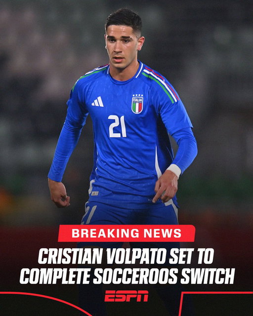 BREAKING: Cristian Volpato is set to complete a sensational switch from Italy to Australia on the eve of the World Cup.

ESPN understands the dual international will join the Socceroos camp in LA on Saturday.

ESPN's @joeylynchy has the story 📝: https://bit.ly/4dWnwJr 