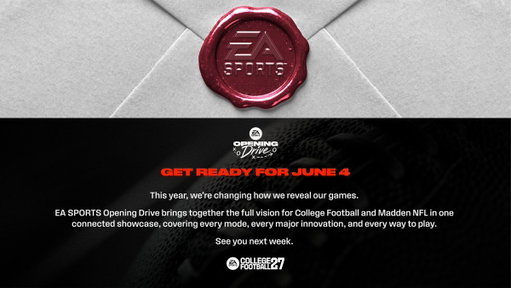Next week, the season begins.

Tune in for EA SPORTS Opening Drive on June 4
🔗: https://t.co/cBNJ480atN 