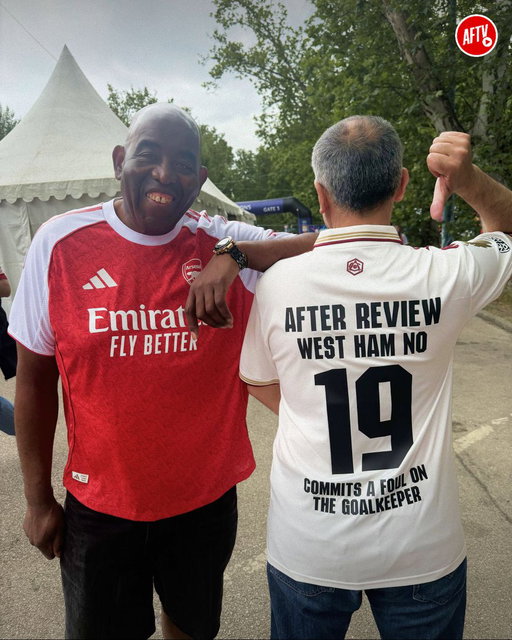The greatest VAR announcement in Premier League history officially immortalized on a shirt. 

West Ham fans, look away! 🤣 