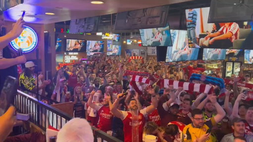 Arsenal supporters out in full force at Johnny’s Tavern in P&amp;L. This is the Soccer Capital of America. ❤️⚽️

#WeAreKansasCity 