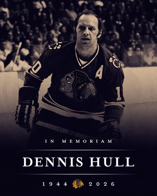 on behalf of the Wirtz family and Chicago Blackhawks organization, we mourn the passing of Dennis Hull❤️

we extend our deepest condolences to the Hull family during this time.

https://t.co/oafhCuX63g 