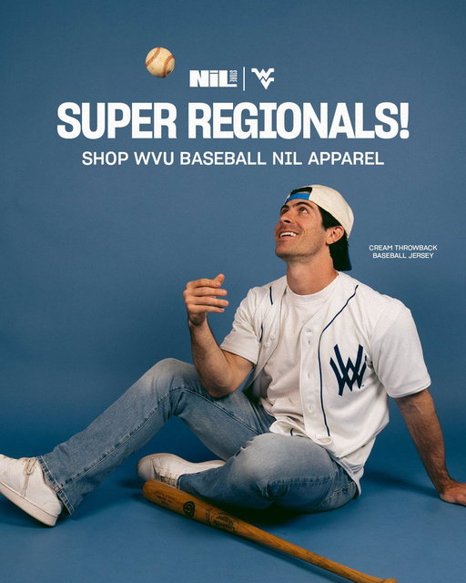 What a scene all weekend!! Let's do it again, @WVUBaseball 

Wanna support the guys directly? @nil_store gear does that with jerseys and custom tees

Shop it all at the link ⬇️ 