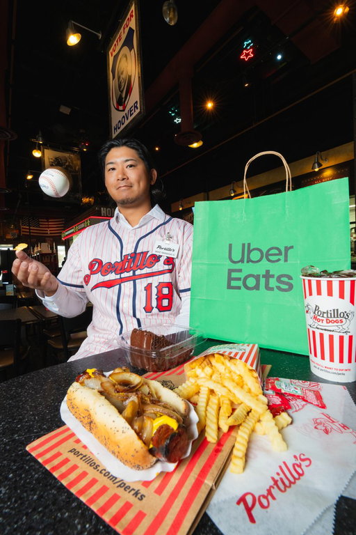Shota’s Lineup came to play 🌭​

Maxwell Street Polish + fries + drink + chocolate cake. That’s a winning lineup.​

Only on @ubereats and Portillo’s: http://order.portillos.com/ 