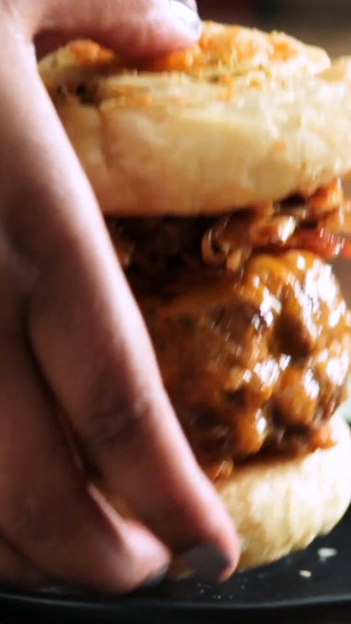 Enhance your burger experience with a bun made of puffed pastry wrapped with jalapeno peppers and cheddar cheese. 