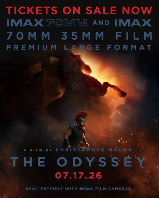 Experience Christopher Nolan's epic on the largest screen possible 07.17.26. Get tickets now! http://odysseymovietickets.com/ 