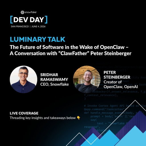 We have an exciting Dev Day line up ahead, and officially kicking things off is this 🔥 luminary chat with the ClawFather, @steipete of @openclaw. 