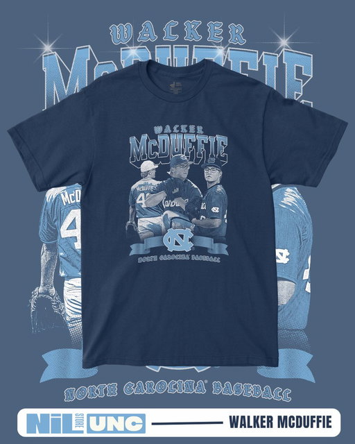 🚨 EXCLUSIVE DROP 🚨
Walker McDuffie tee is LIVE just in time for Super Regionals in Chapel Hill. 🐏⚾️
The Heels are 2 wins away from Omaha. Rep one of Carolina’s stars all weekend long.

Shop here: https://t.co/XjXpFKYgjR 