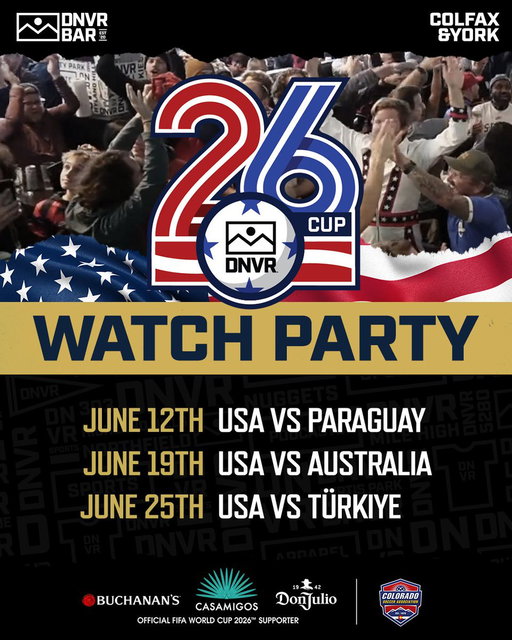 The @DNVRBAR is the place to watch the World Cup in Denver ⚽️

Casamigos and Buchanan's specials + free tastings for every USMNT group stage match 👀

See you there! 