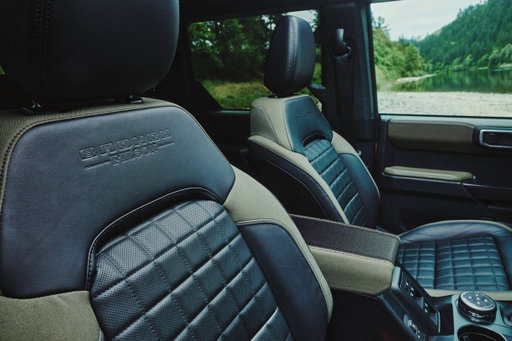 Get ready for trails with a 3.0L EcoBoost engine, Sasquatch® Package, premium quilted leather, and innovative Filson-inspired storage in the new Bronco® Filson®. Conquer tough challenges, in style.

US pre-production model shown. Actual production vehicle and options may vary. 