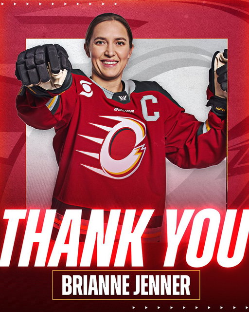 Our Captain. ❤️

There couldn't have been a better person to lead this team into battle right from day 1. You lead with determination, professionalism, and heart. You set the standard every day, both at the rink and in the community. You didn't just wear the "C", you embodied everything it represents. Your leadership, your passion for the game, your unwavering commitment to your teammates, and the love you had for this city will be felt for many years to come. From the start, you helped us build something incredibly special in the city of Ottawa and for that we are eternally grateful. How lucky are we to have had the honour of being led by the one and only, Brianne Jenner.

All the best in your next chapter, you'll forever have a home in Ottawa. 🫶
