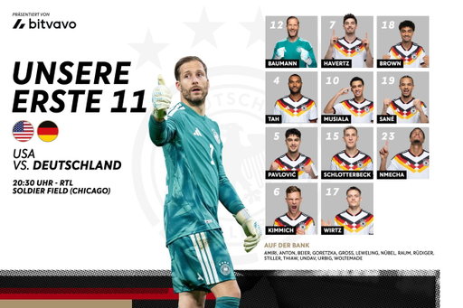 Mit dieser Elf starten wir gegen die USA! 🔥

#fifaworldcup #dfbteam 📸 GES, DFB/Thomas Böcker 